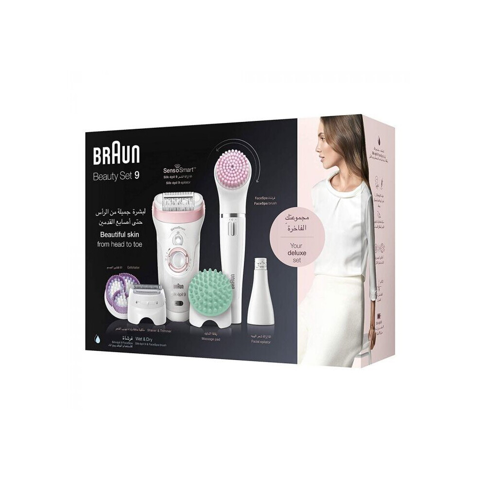 Braun Silk-Epil 9 Beauty Set Wet & Dry Epilator Best For Whole Body 9985