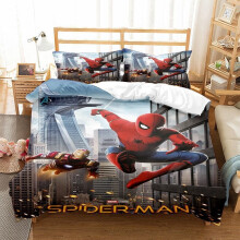 (1, Super King-260x220cm) Spiderman Bedding Kids Single Double Duvet Cover Set