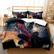 (5, Double-200x200cm) Spiderman Bedding Kids Single Double Duvet Cover Set