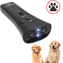 Pets Gentle Ultrasonic Anti Dog Barking Trainer LED Light Gentle Chaser Device