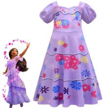 (5-6 Years) AmzBarley 2022 Magic Full House Encanto Isabella Children's Dress Role Play Princess Dress