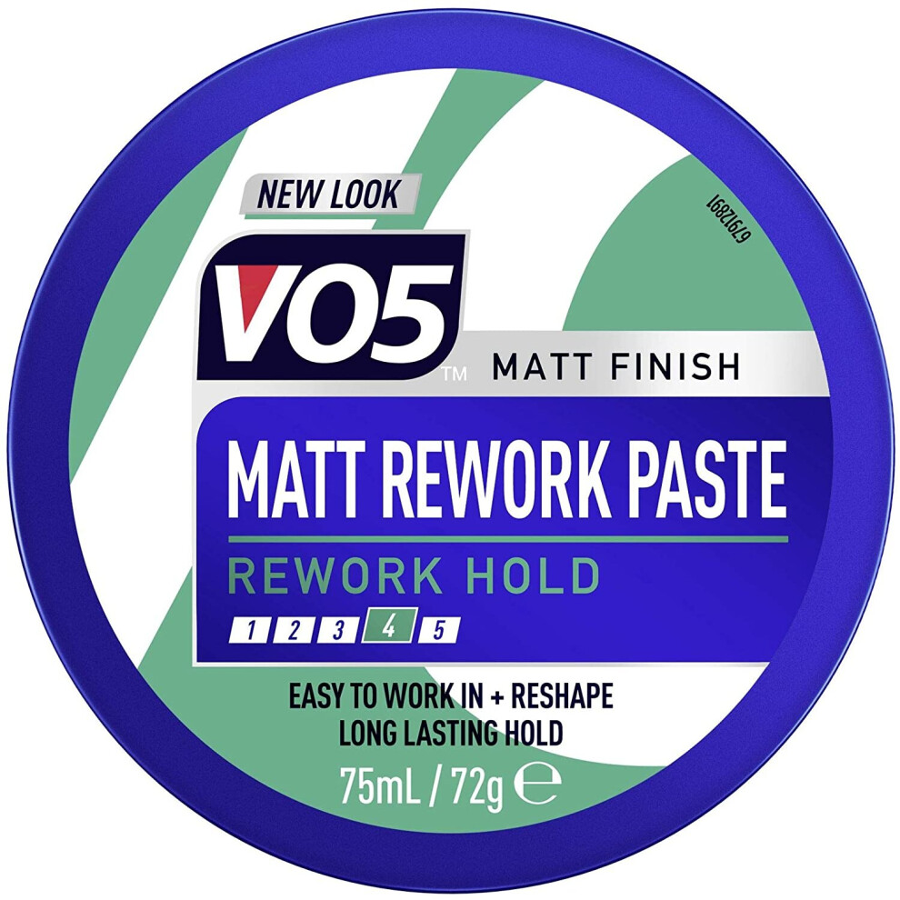 VO5 Matt Rework Matt Finish Hair Paste for Dry and Damp Hair 75 ml