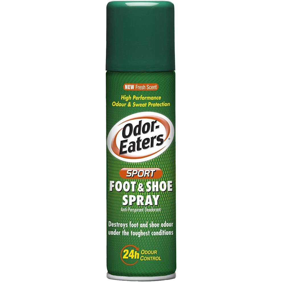 Odor-Eaters, 24 Hour Odour Destroying Antiperspirant Foot and Shoe Spray for Sport Shoes, 150 ml