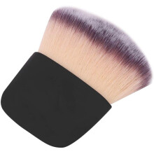 Mini Travel-Size Makeup Brush - Soft Fiber, Wet/Dry, Blending for Powder, Foundation, Cream & Liquid - Black