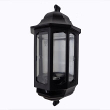 ASD HL/BK060 Half Lantern Outdoor Wall Light Fitting - Black (FIN865)