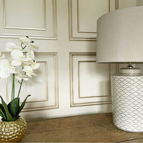 Belgravia Decor Forbidden Fruit Panel Cream Gold Wallpaper 39006 1