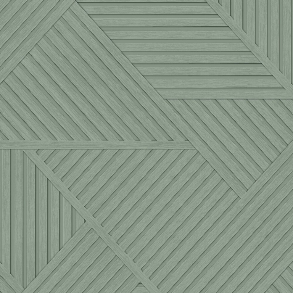 Holden Decor Wood Geo Sage Wallpaper 13200