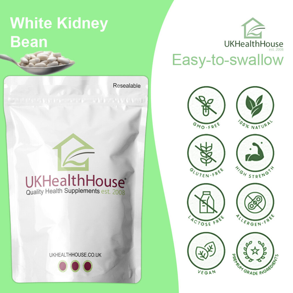 White Kidney Bean Extract 5000mg 120 Tablets, Weight Loss Carb Blocker