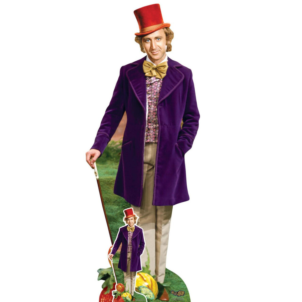 Willy Wonka Official Gene Wilder + Mini Lifesize Cardboard Cutout