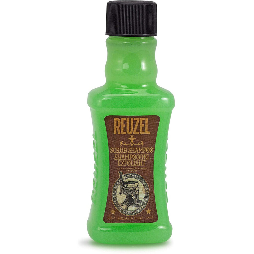 Reuzel - Scrub Shampoo - Shampooing Exfoliant - Suitable for All Hair Types - Cleanses Hair & Scalp - Removes Product Build Up - 3.38 oz/100 ml