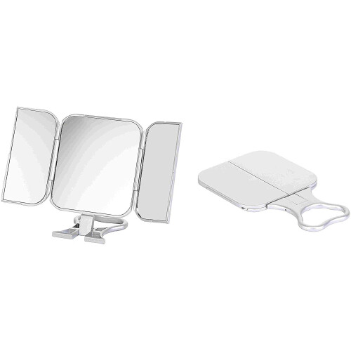 23 x 12cm Folding Travel Mirror True Image, Black