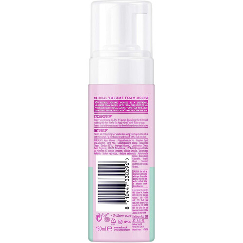 VO5 VO5 Natural Volume Foam Mousse 150ml 2
