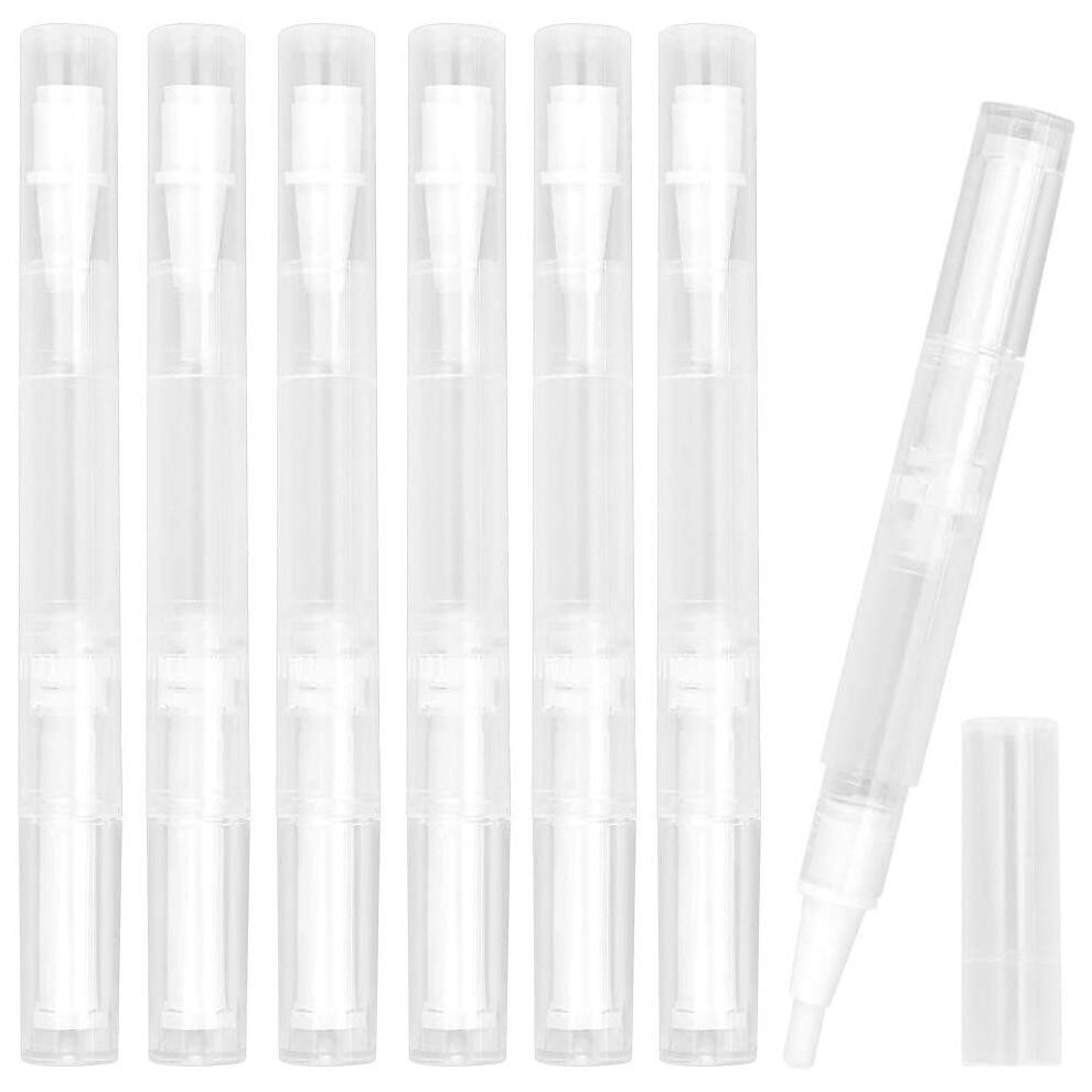 TANCUDER 10 PCS Empty Cuticle Oil Pen 3 ML Transparent Twist Pen Refillable Nail Polish Bottle Eyelash Growth Liquid Tube Cosmetic Container with