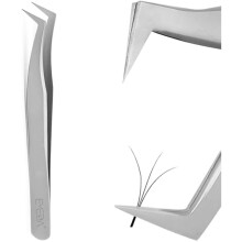 Eyelash Extension Tweezers for Volume Lashes Professional Precision Stainless Steel VETUS Mega Curved Angled Tips Tweezer Tools for Individual Eye