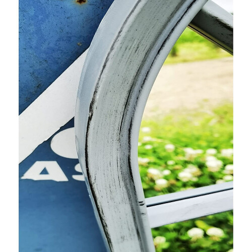 Window Style Wall Mirror Simply Stylish Decor 69x 34cm Grey Rustic 1