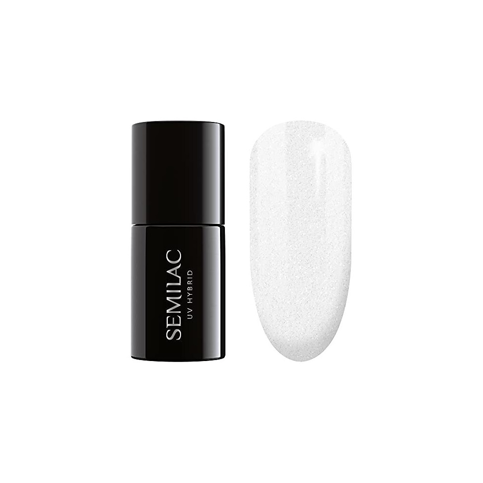 Semilac Gel Nail Polish | Long Lasting And Easy To Apply | Perfect For Home And Professional Manicure And Pedicure - 091 Glitter Milk Gel Nail Polish,