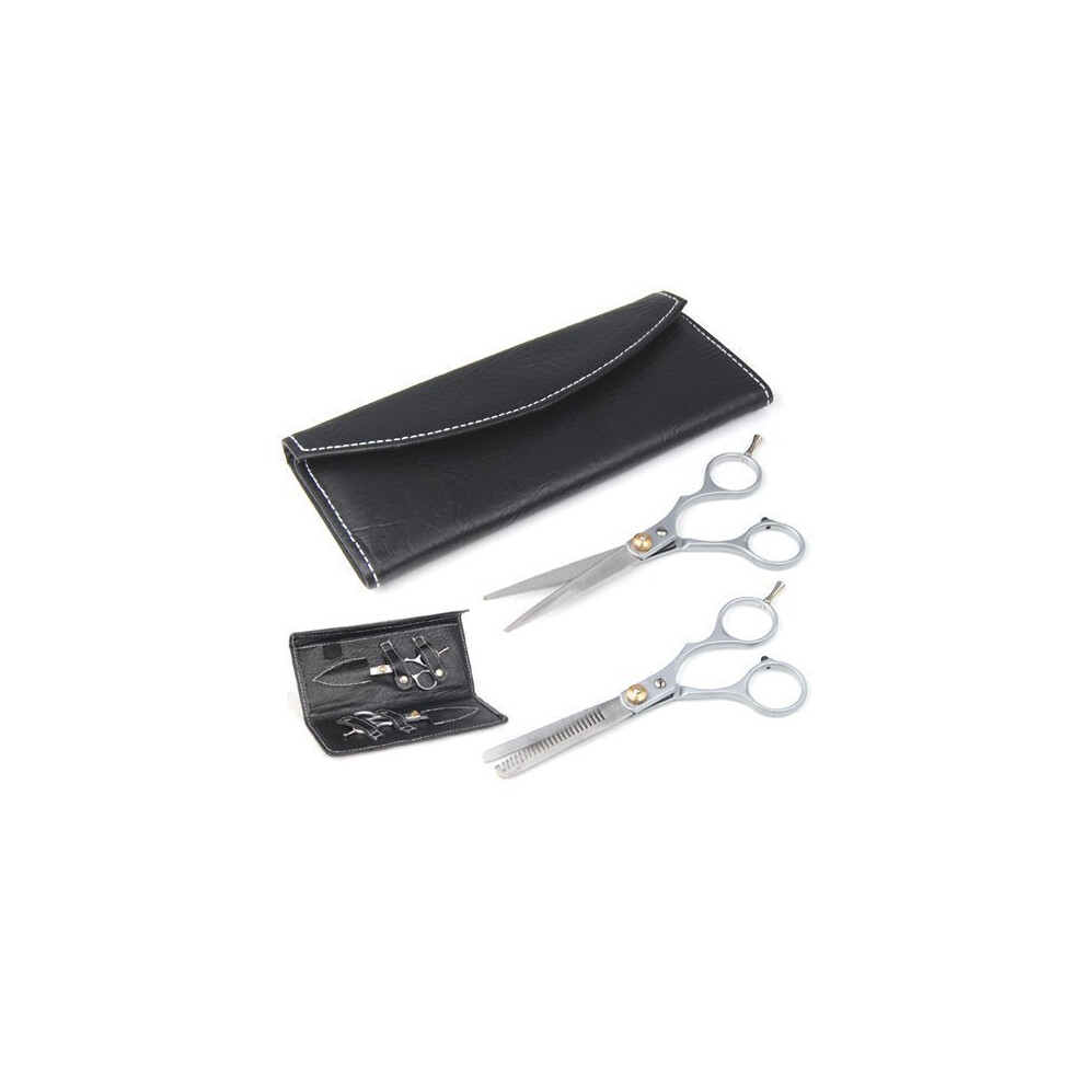 Accessotech 6" Professional Hair Cutting & Thinning Scissors Shears Hairdressing Set + Case