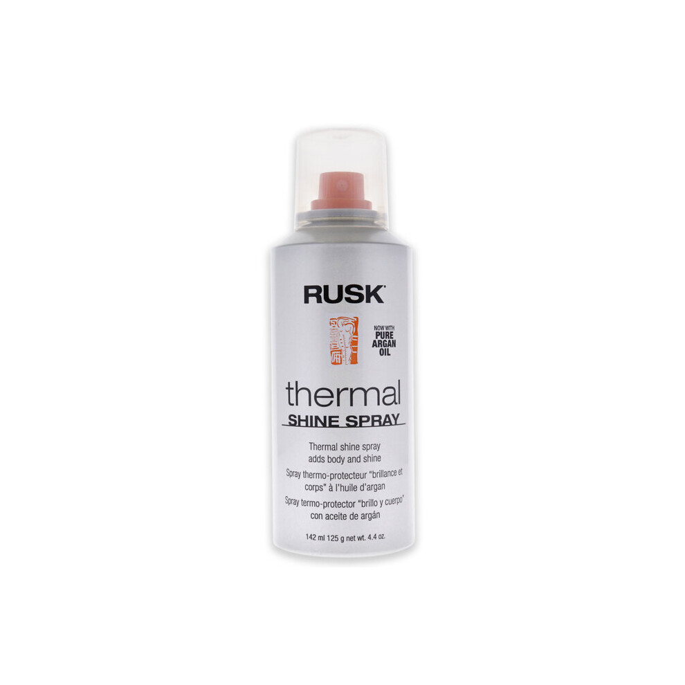 Thermal Shine Spray by Rusk for Unisex - 4.4 oz Hair Spray