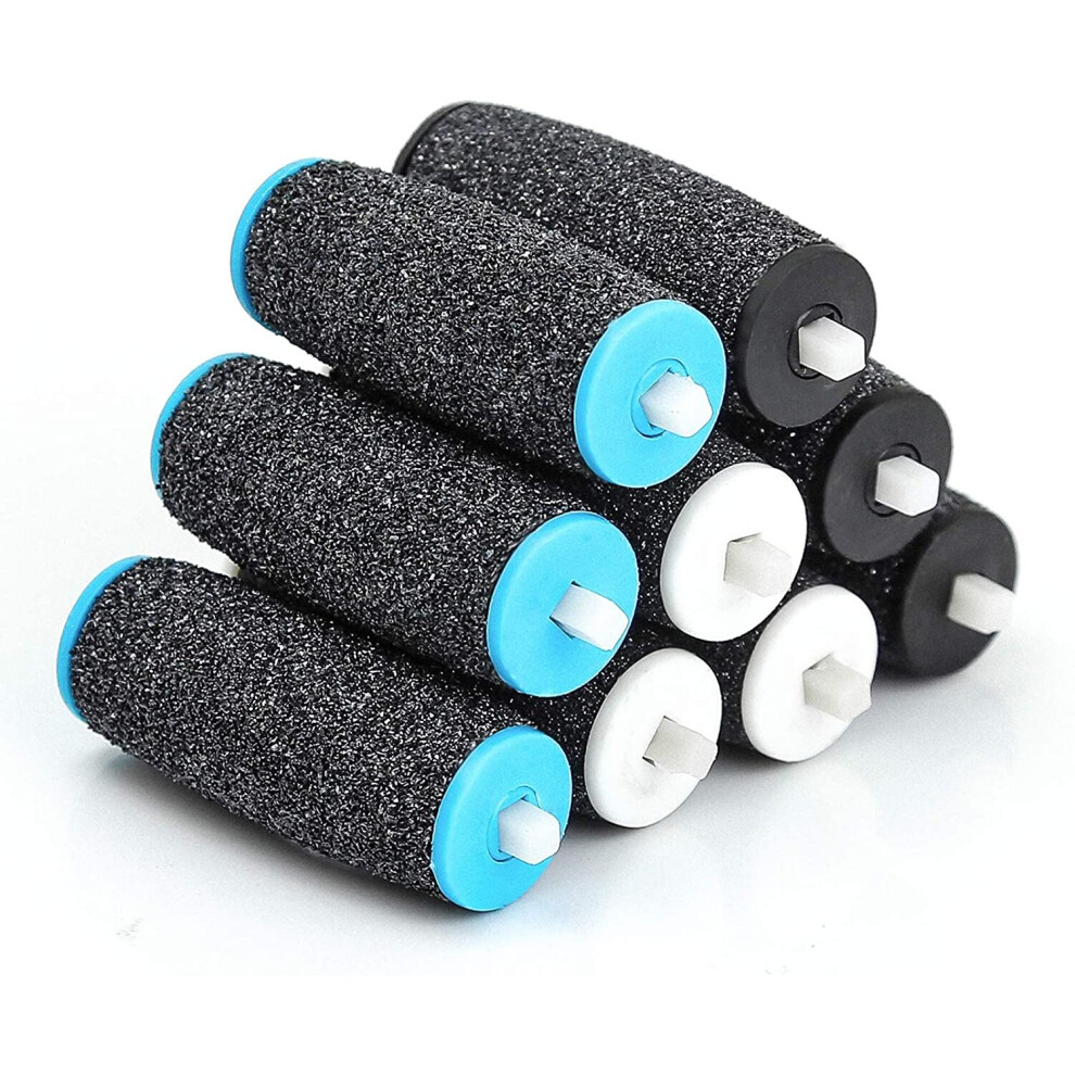 Canvalite 9Pcs Scholl Velvet Smooth Pedi Replacement Rollers Heads Refills, 3 Coarse Levels Includes Extra Rough Hard, Medium Hard and Gentle Hard