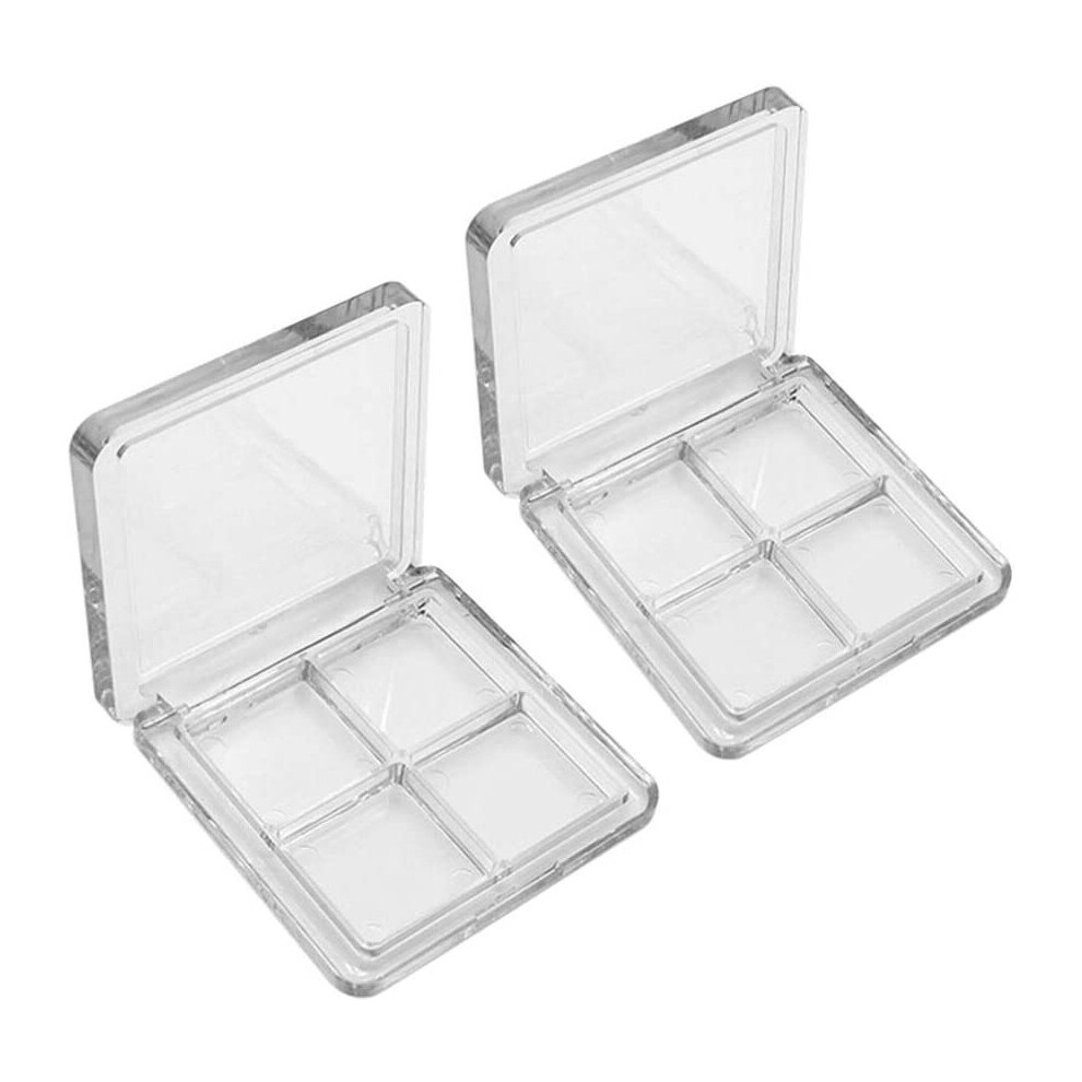 Lurrose 2Pcs Empty Lipstick Palette Diy Eyeshadow Powder Blush Lipstick Palette Empty Highlighters Container For Women Girls