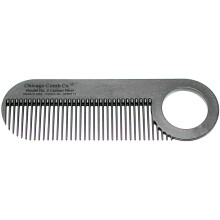 Chicago Comb Model 2 Carbon Fibre, Made in USA, Anti-static, 10 cm (4 inches) long, Fine-tooth, Pocket & Travel comb, for Thinner Hair, Beard &