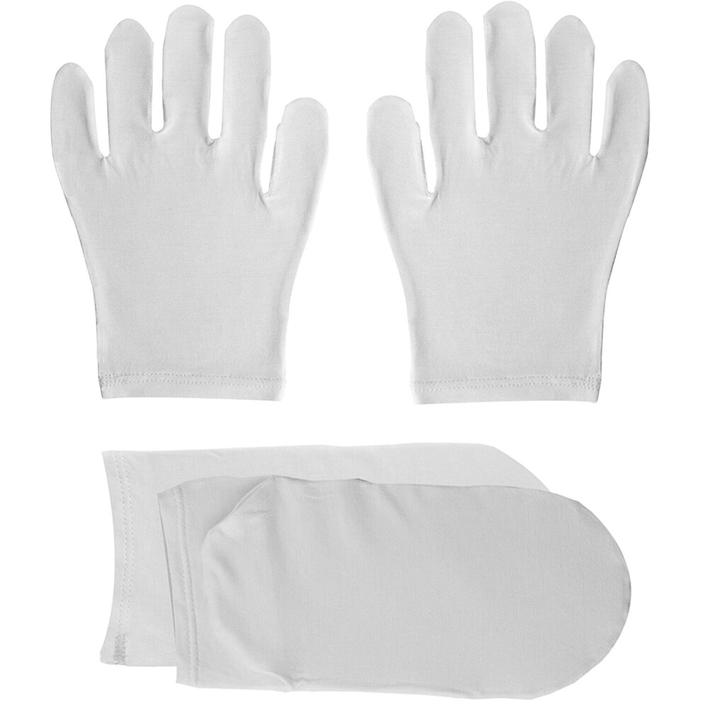 Jasmine Silk Ultmate Bamboo Moisturising Gloves and Socks Adult Eczema Feet Skincare One Size - Unisex â¦-image-OPC-P8VSNXX-NEW