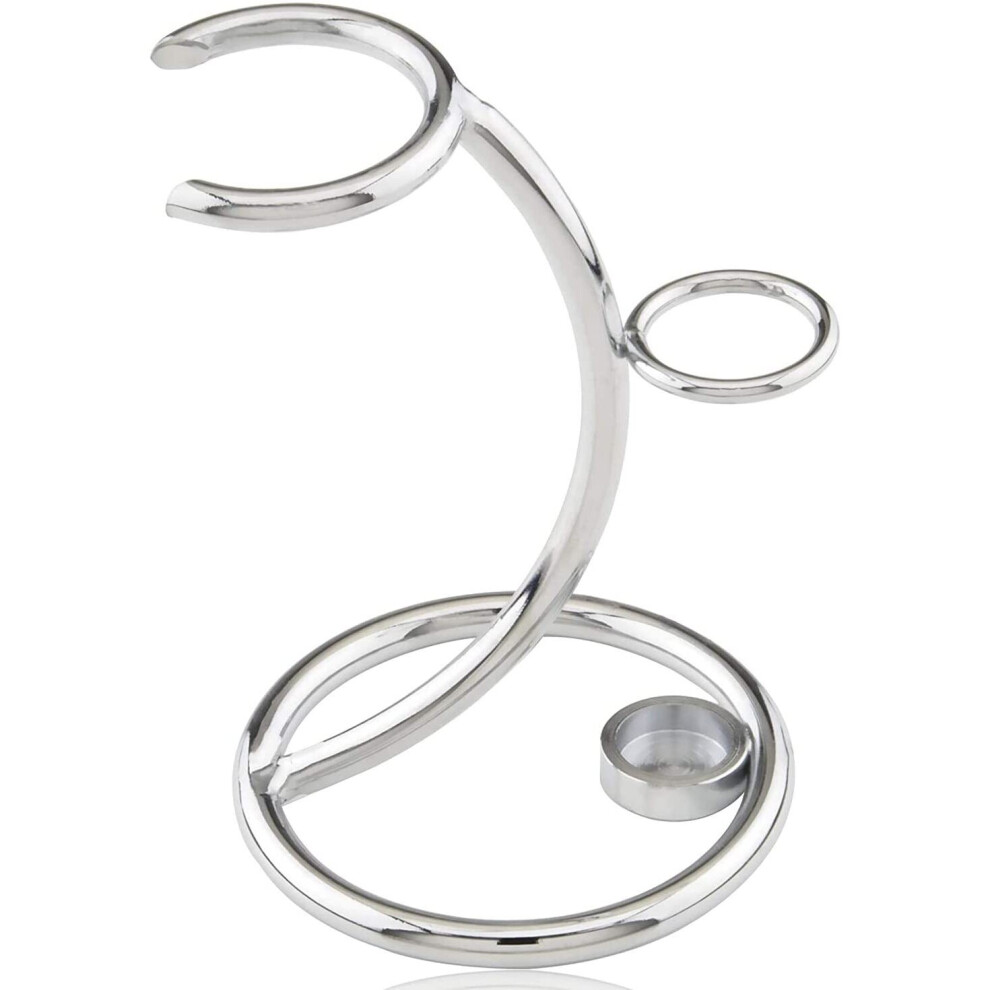 Shaving Razor and Brush Stand, Heavy Chrome Shaving Stand, Safety Razor Stand, Shaving Brush Stand - Holder Stainless Steel Shaving Brush Stand for