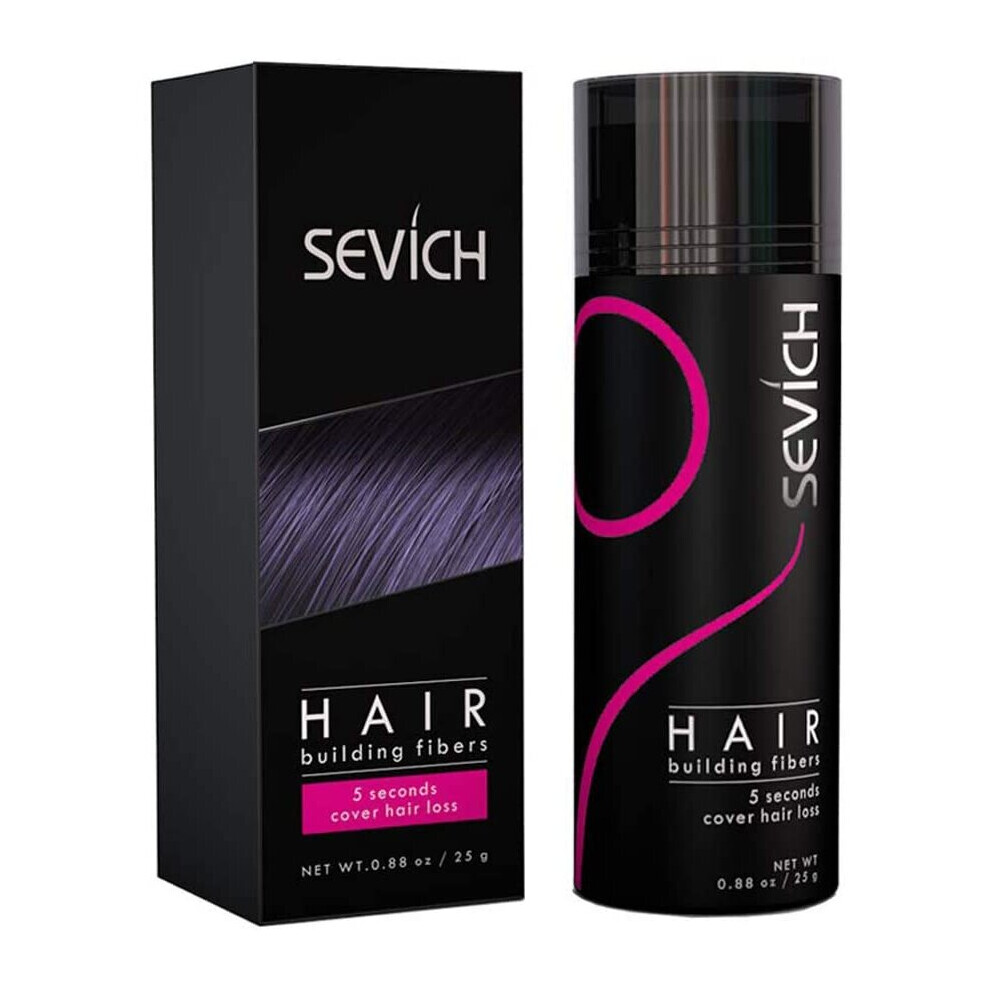 Sevich Light/Brown Keratin Hair Building Fibers - 5 Seconds Conceals Loss Hair Rebuilding, Nature Concealer Fibers For Thinning Hair, 25G