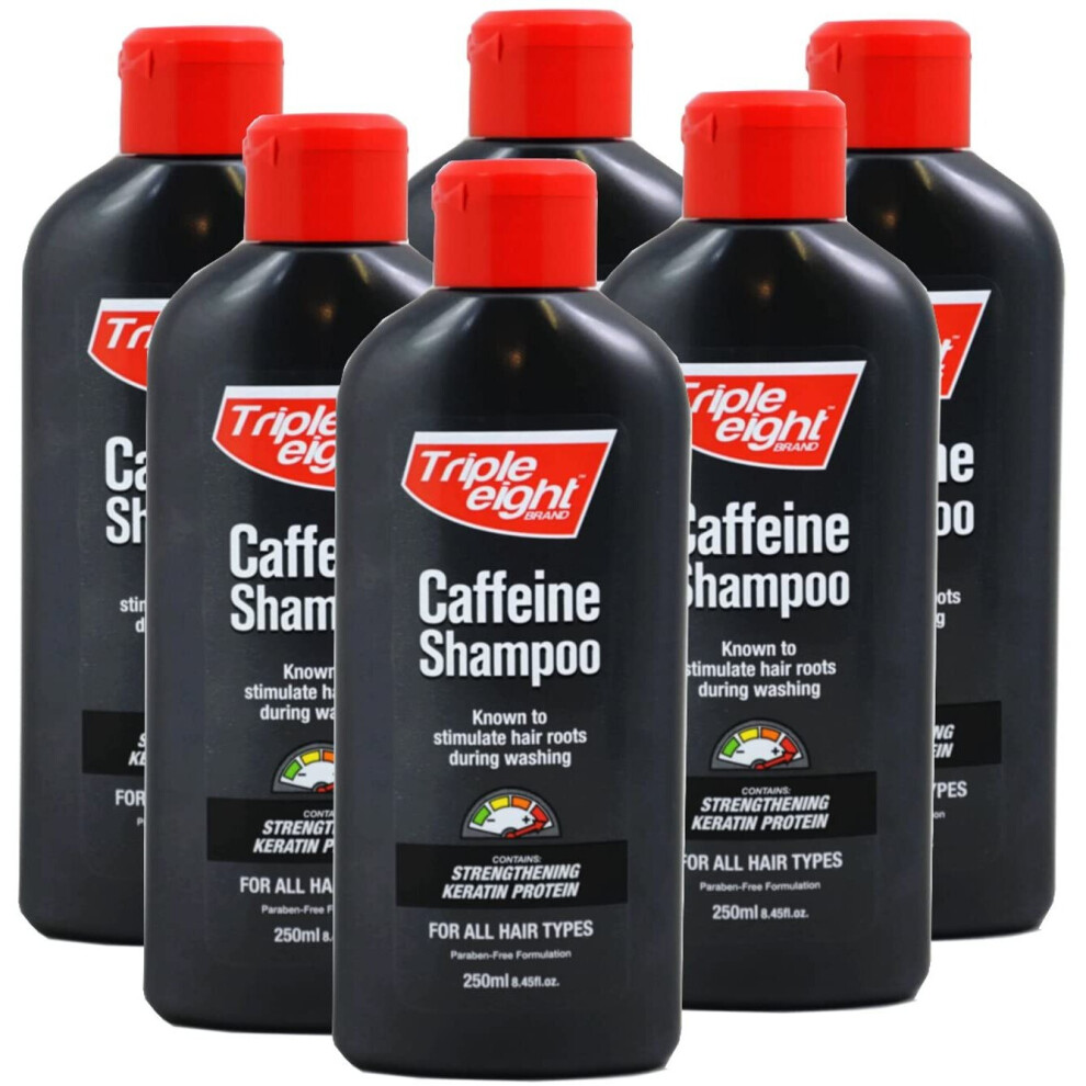 6X Triple Eight Caffeine Shampoo 250ml for All Hair Types