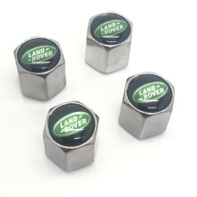 Land Rover Set of 4 Chrome Anti-Theft Car Tyre Air Dust Valve Stem Cap