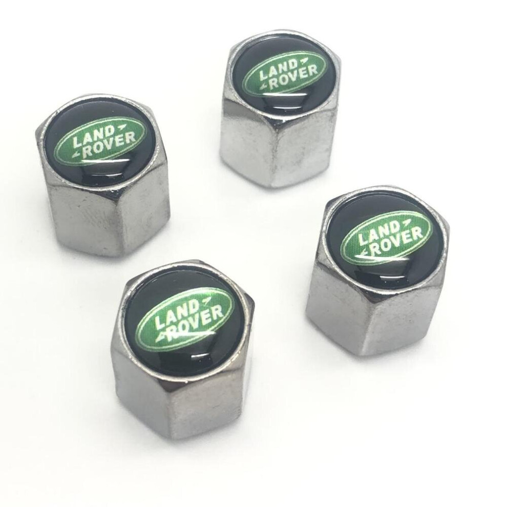 Land Rover Set Of 4 Chrome Anti-Theft Car Tyre Air Dust Valve Stem Cap 6425715182102
