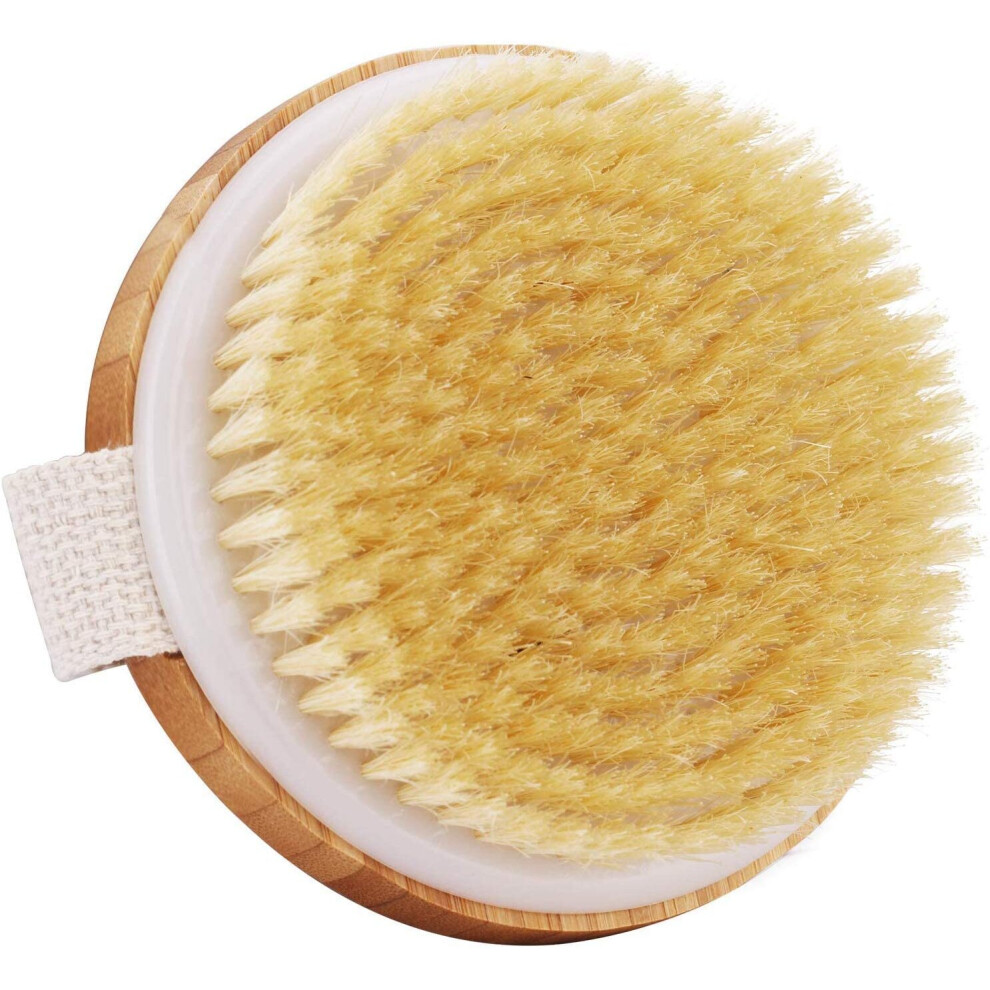 Aosdanting Dry Brushing Body Brush - Natural Bristle Body Exfoliator Scrub Skin Brush For Bath And Body Works