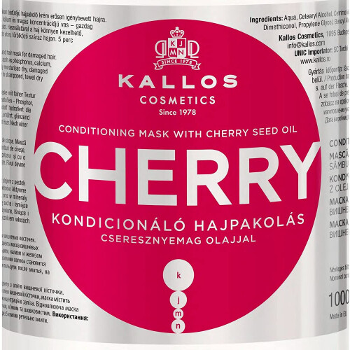 Kallos KJMN, Mujer, Cabello Dañado, 1000 ml, Cereza 1