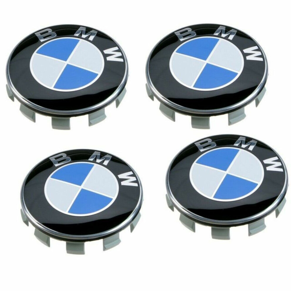 BMW Blue & White Center Hub Alloy Wheel Caps 56mm Set Of 4 PCS