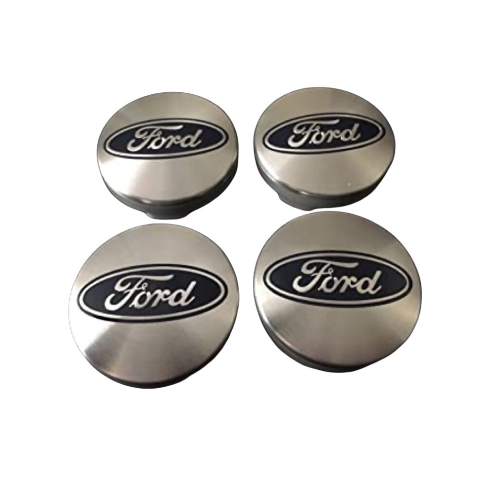 Silver Ford Wheel Center Caps Hub Badges 54mm 4 PCS For C-Max Galaxy Focus Mondeo Transit Ka Fiesta Kuga B-Max