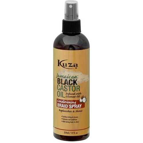 KUZA NATURALS JAMAICAN BLACK CASTOR OIL CONDITIONING BRAID SPRAY 354ML