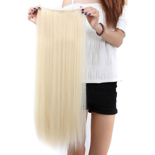 S noilite Hot Sell 30 Inches 76cm Long Straight Bleach Blonde 3 4