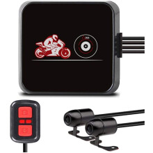 VSYSTO Motorcycle Camera Motorcycle Dash Cam 1080P Dual Lens Motorbike Camera Front and Rear Motorbike Dash Cam 130° Wide Angle Sport Camera WiFi