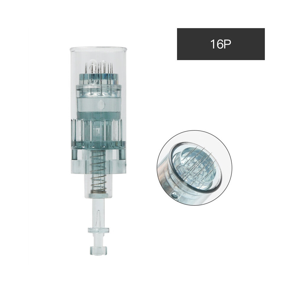 (10PCS 16Pin) 10X Micro Needle Cartridges For Electric Derma Pen Dr.pen M8 16/36 Pin Round Nano 