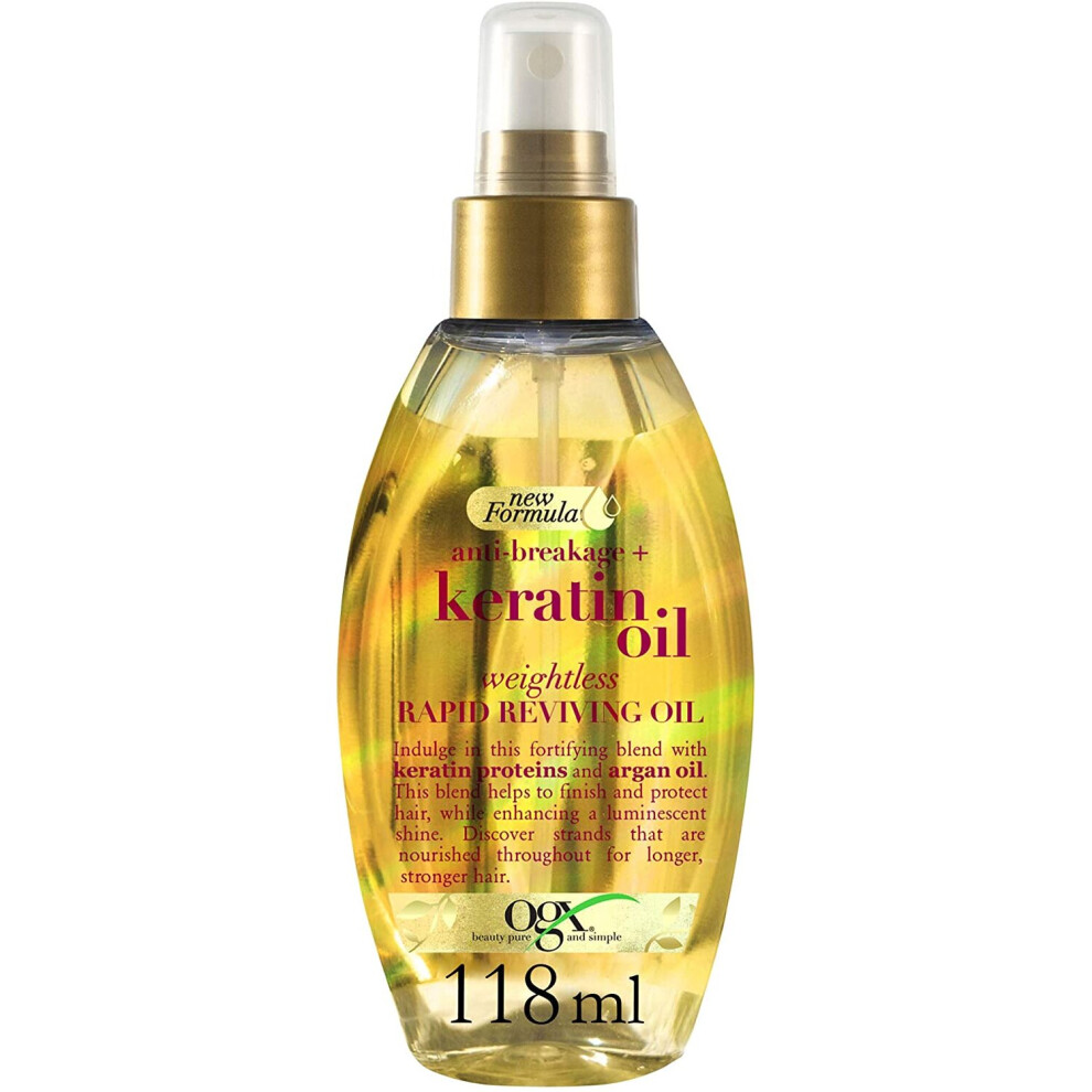 Ogx Anti-Breakage Strengthening Keratin Hair Oil For Damaged Hair, 118 Ml