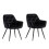 AINPECCA Set of 2 Dining Chairs Velvet Padded Home Black 9