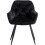 AINPECCA Set of 2 Dining Chairs Velvet Padded Home Black 8