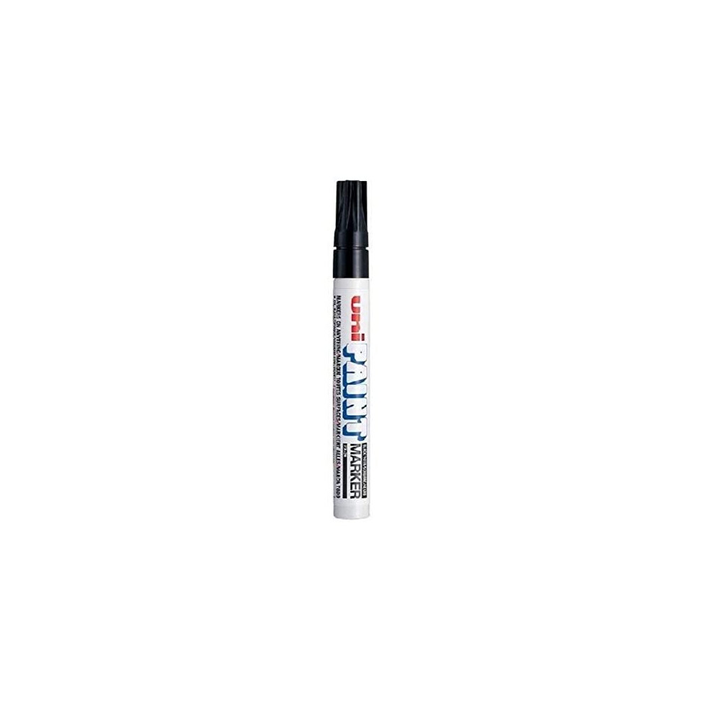 Uni-Ball Uni Coloured Medium (2.2-2.8Mm) Px-20 Oil Paint Marker Pen Metal Glass Wood Plastic Stone Outdoor Bullet Nib Tip (Pack Of 1) Black