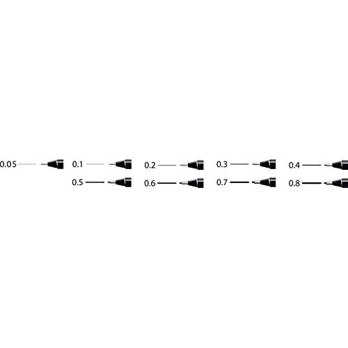 Uni-Ball Pin200 Technical Fineliner Black 0.7mm 1
