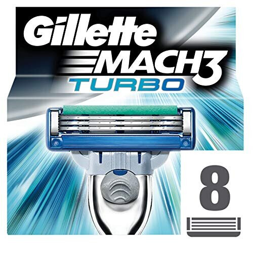 Gillette Gillette Mach3 Turbo Razor Replacement Blades (Pack of 8)