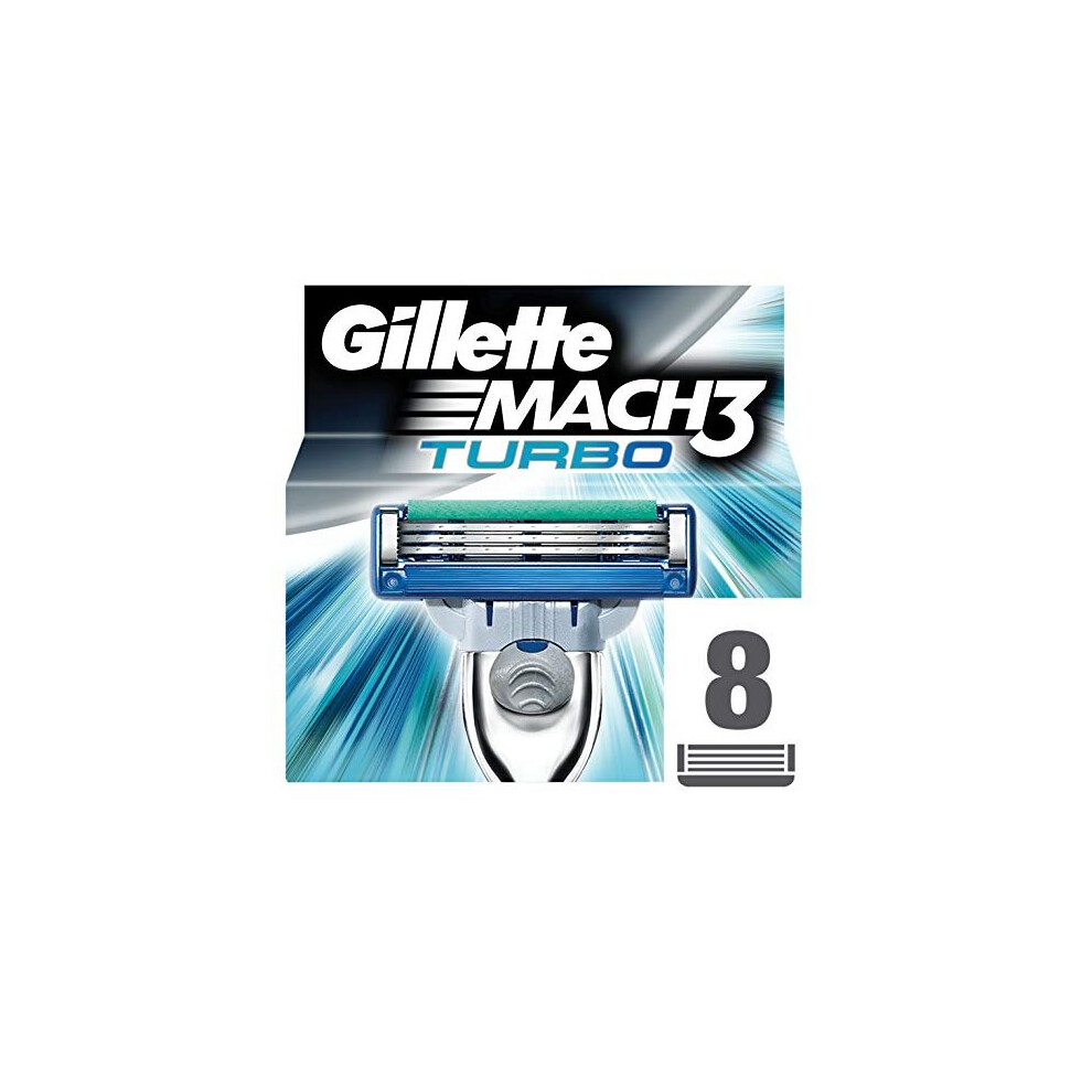 Gillette Mach3 Turbo Razor Replacement Blades (Pack of 8)