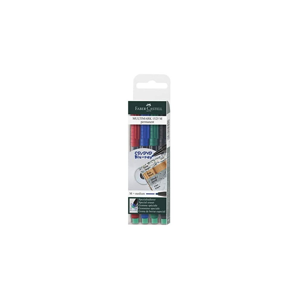 Faber-Castell Medium Tip Permanent Multimark (Set of 4)