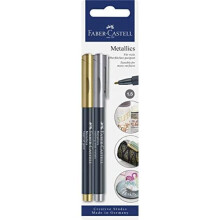 Faber-Castell Metallic Marker Blisterpack - Gold And Silver