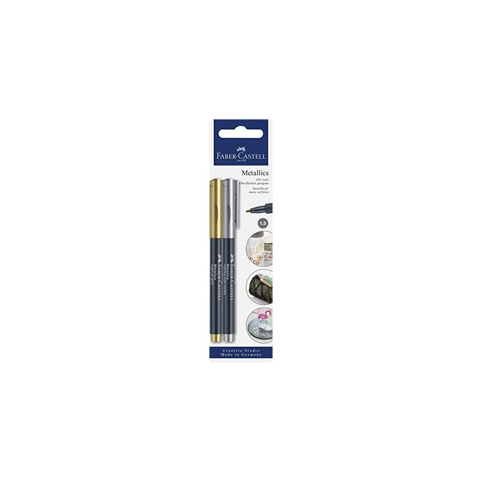 Faber-Castell Metallic Marker Blisterpack - Gold And Silver