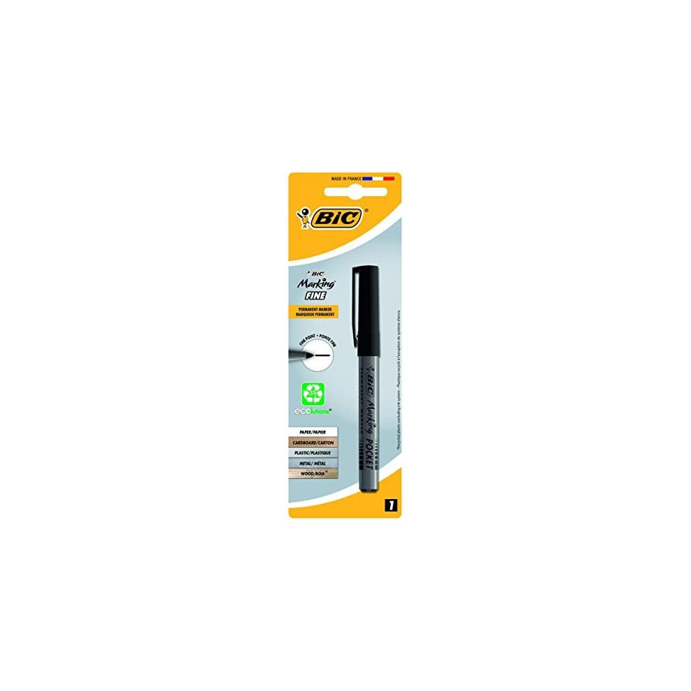 BIC 1445 Con Pocket Permanent Marker - Black